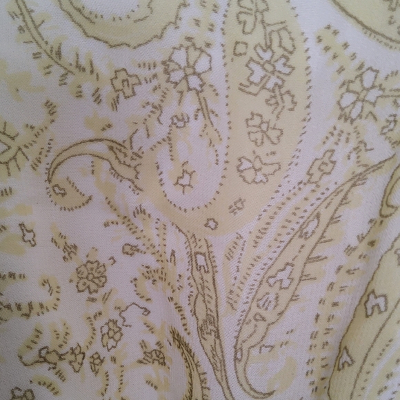 LUCKY BRAND Designer Ariel Yellow Paisley Peasant Tiered Maxi Dress!! NWT!! - Picture 13 of 13